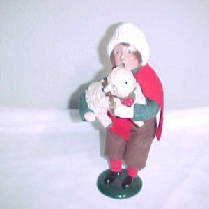 Vintage Byers’ Choice Boy with Christmas Lamb Signed & Dated 1997